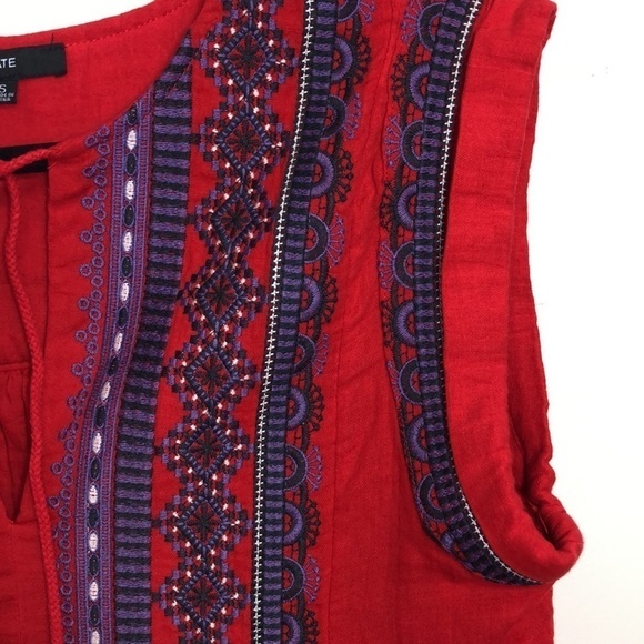 Fate Embroidered Shift Dress Bohemian Red Purple Size Small - Picture 4 of 7